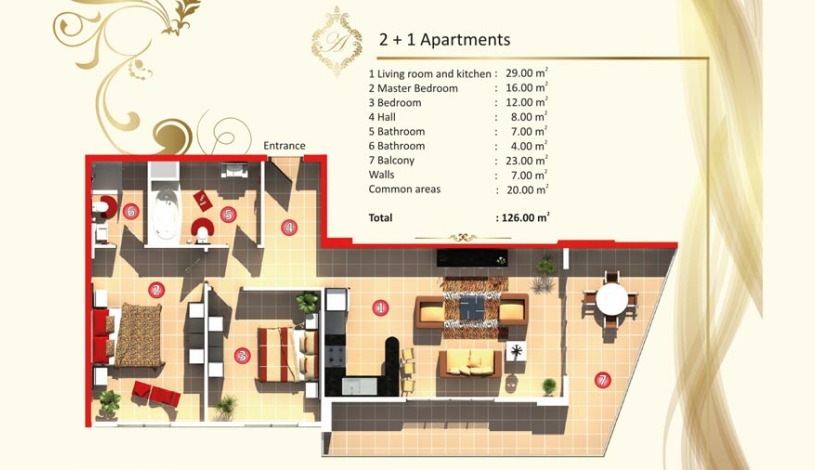 Apartment Antalya-Mersin Yolu Alanya - Apt 31452