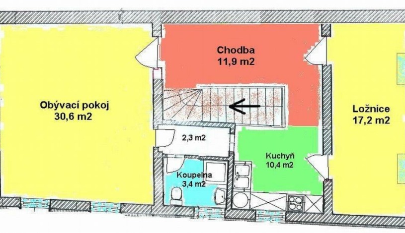 Apartmány V Centru U Zámečku Sokolov - Apartmán pro 2-5 osob