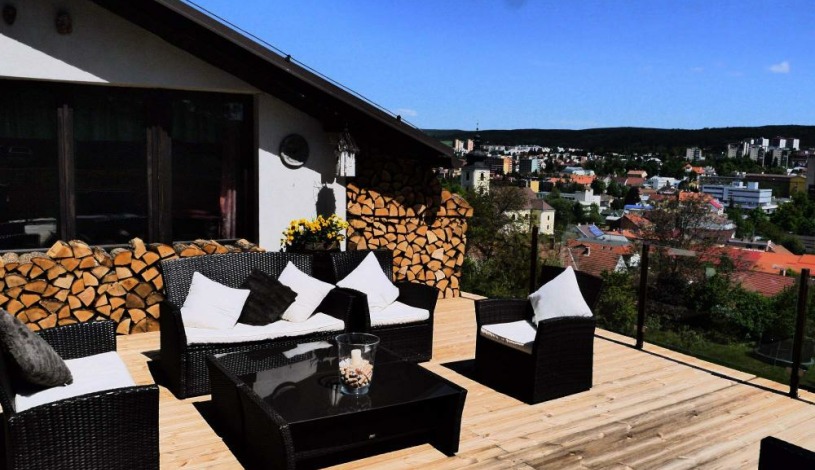 Penzion u Rechů Blansko - Zahradní apartmá s vířivkou a finskou saunou, 3 - Dvoulůžkový s balkonem a velkou vanou