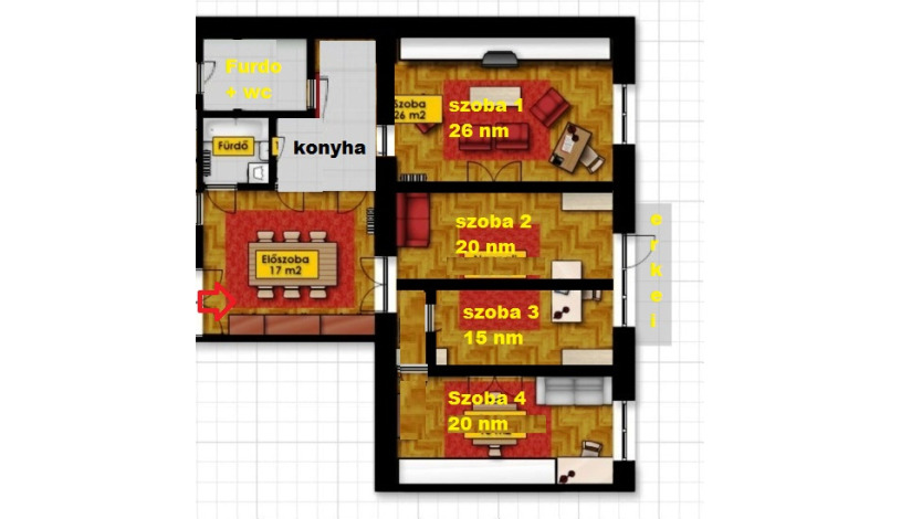 Apartment Ferenc körút Budapest - Apt 38220