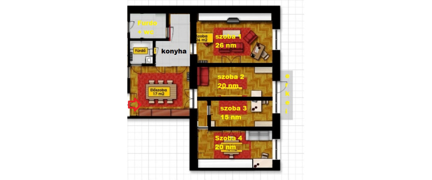 Apartment Ferenc körút Budapest - Apt 38220