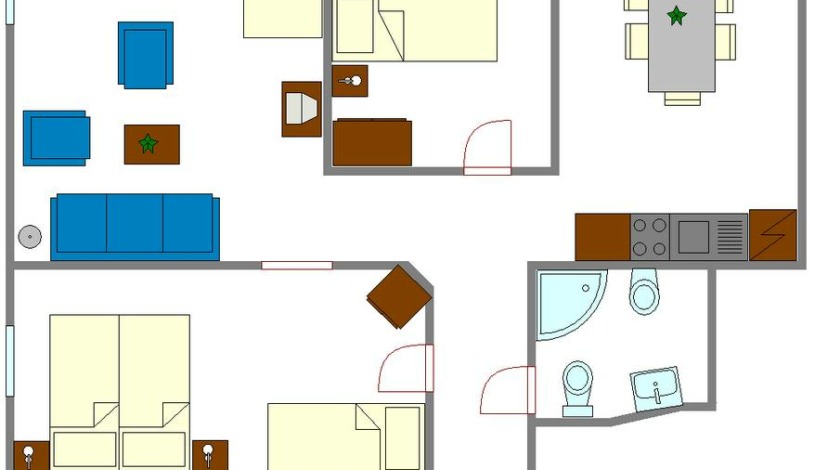 Apartmány V Lesíčku Praha - Apartmán se 2 ložnicemi