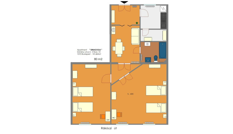 Apartment Rákóczi út Budapest - Apt 36590