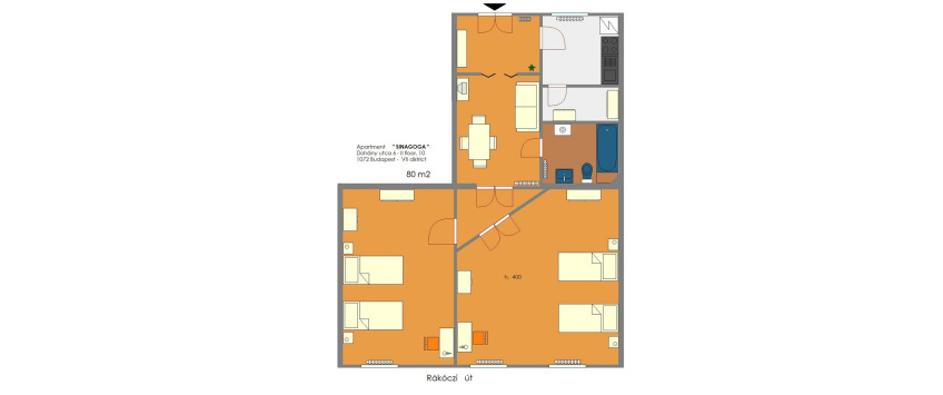 Apartment Rákóczi út Budapest - Apt 36590