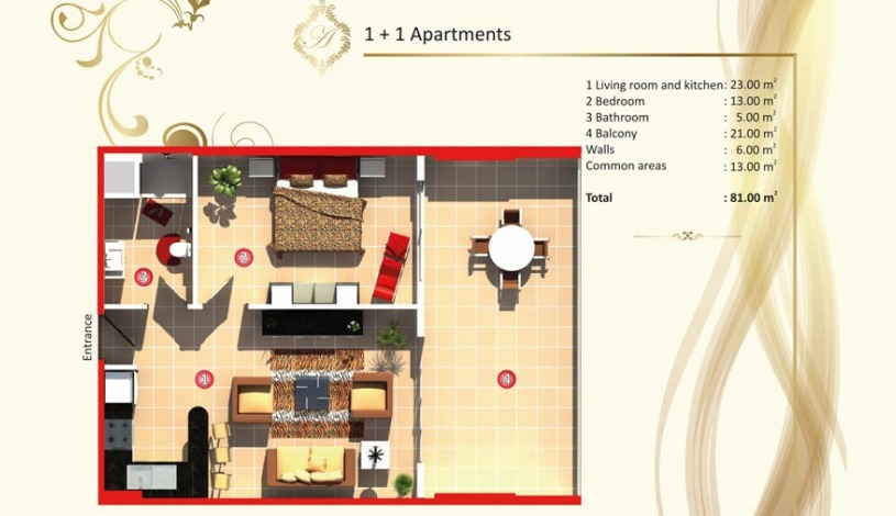 Apartment Sarıhasanlı Cd Alanya - Apt 31448