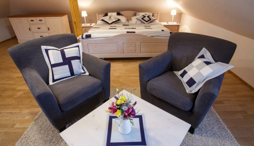 Vila Terra Luhačovice - Dvoulůžkový podkrovní pokoj s lednicí