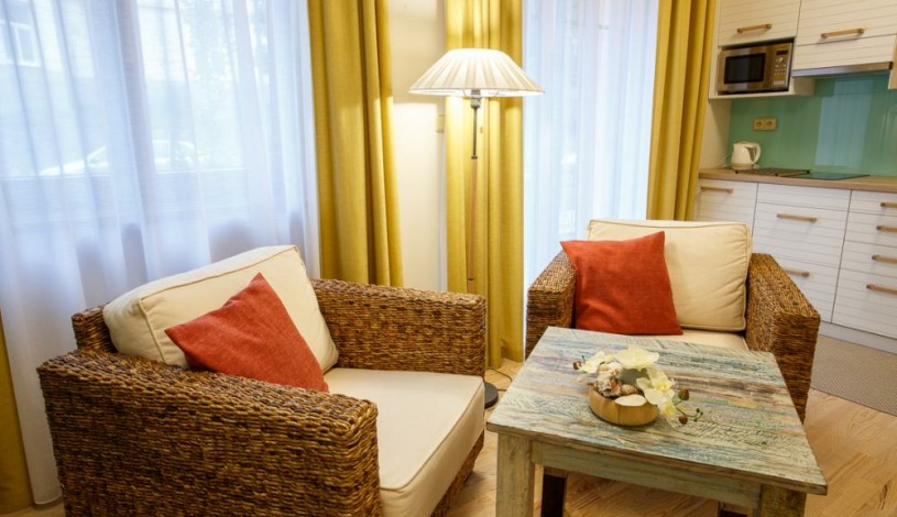 Vila Terra Luhačovice - Jednopokojový apartmán s kuchyňkou