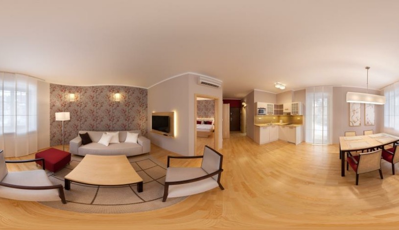 Vila Terra Luhačovice - Dvoupokojový apartmán s kuchyňkou, balkónem