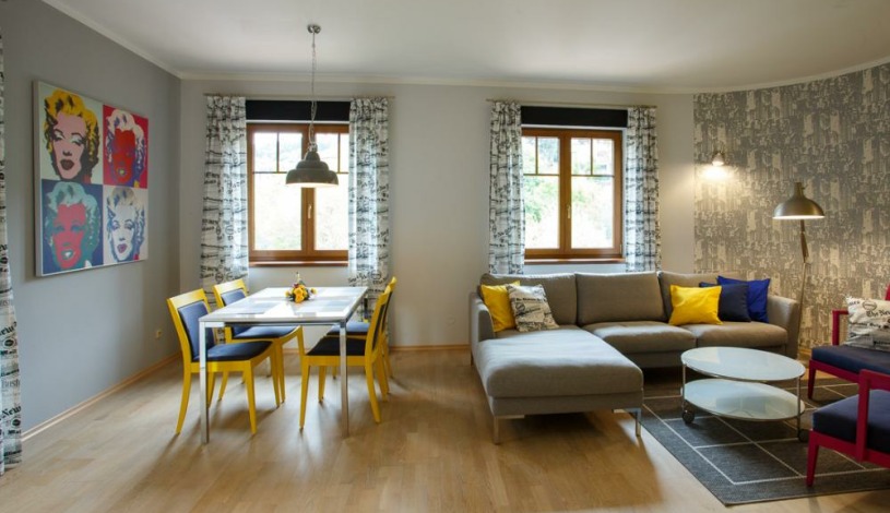 Vila Terra Luhačovice - Dvoupokojový apartmán s kuchyňkou, balkónem