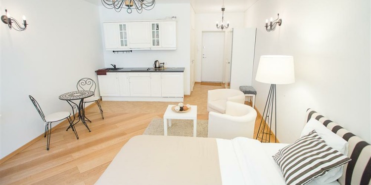 Studio Apartament w Wilno Užupis z kuchnią dla 3 osoby